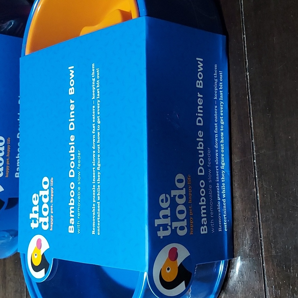 💙2/$25 or 4/$40 The Dodo Bamboo Double Diner Bowl w Removable Slow Feede